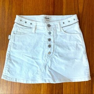 Zadig & Voltaire White Joy Spikes Skirt; Sz. 36